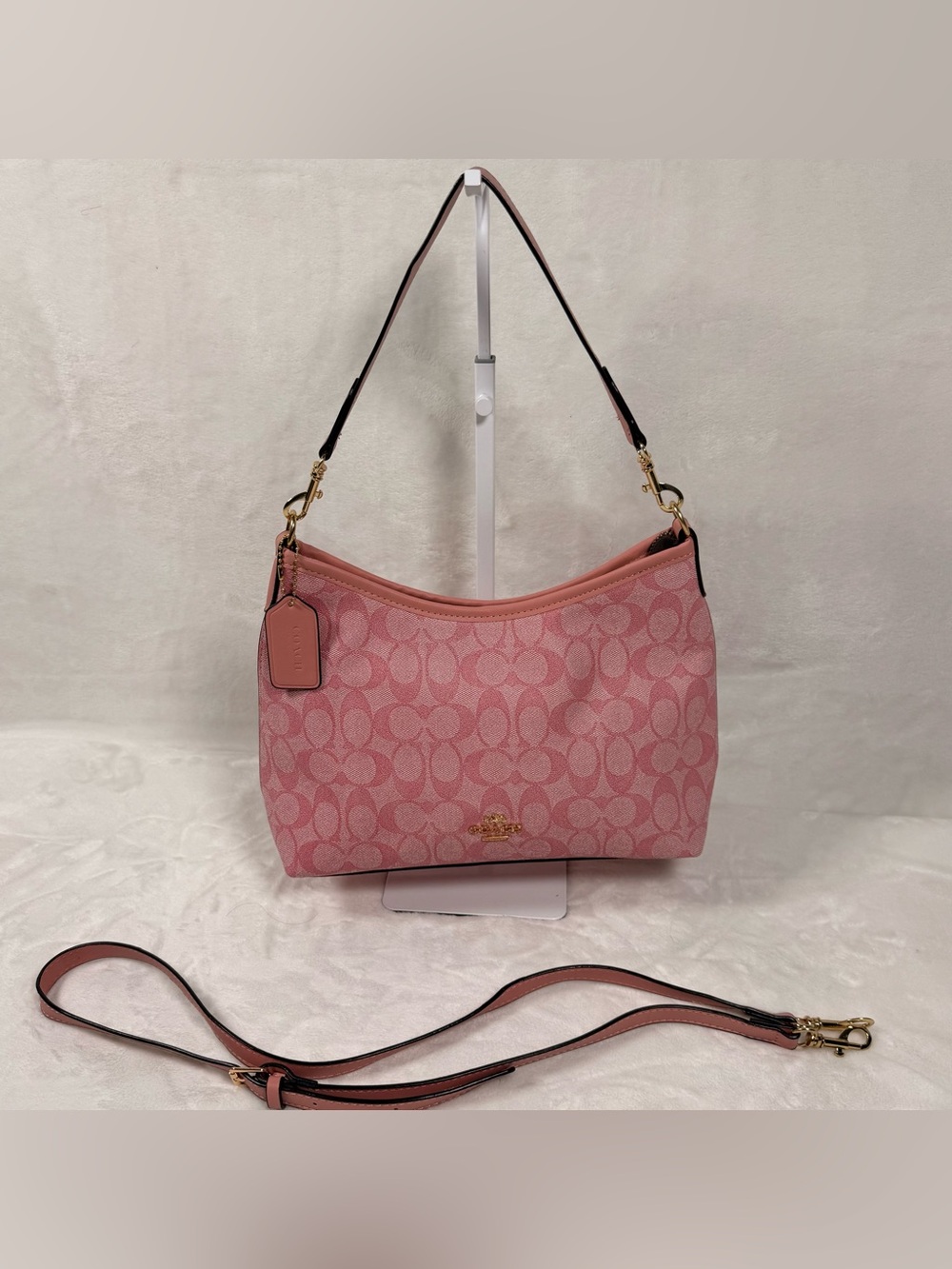 Custom Coach Pink Signature Canvas Bag